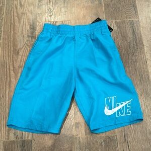 NWT Nike Boys Turquoise Blue Swim Trunks Size Large